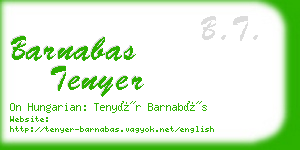 barnabas tenyer business card